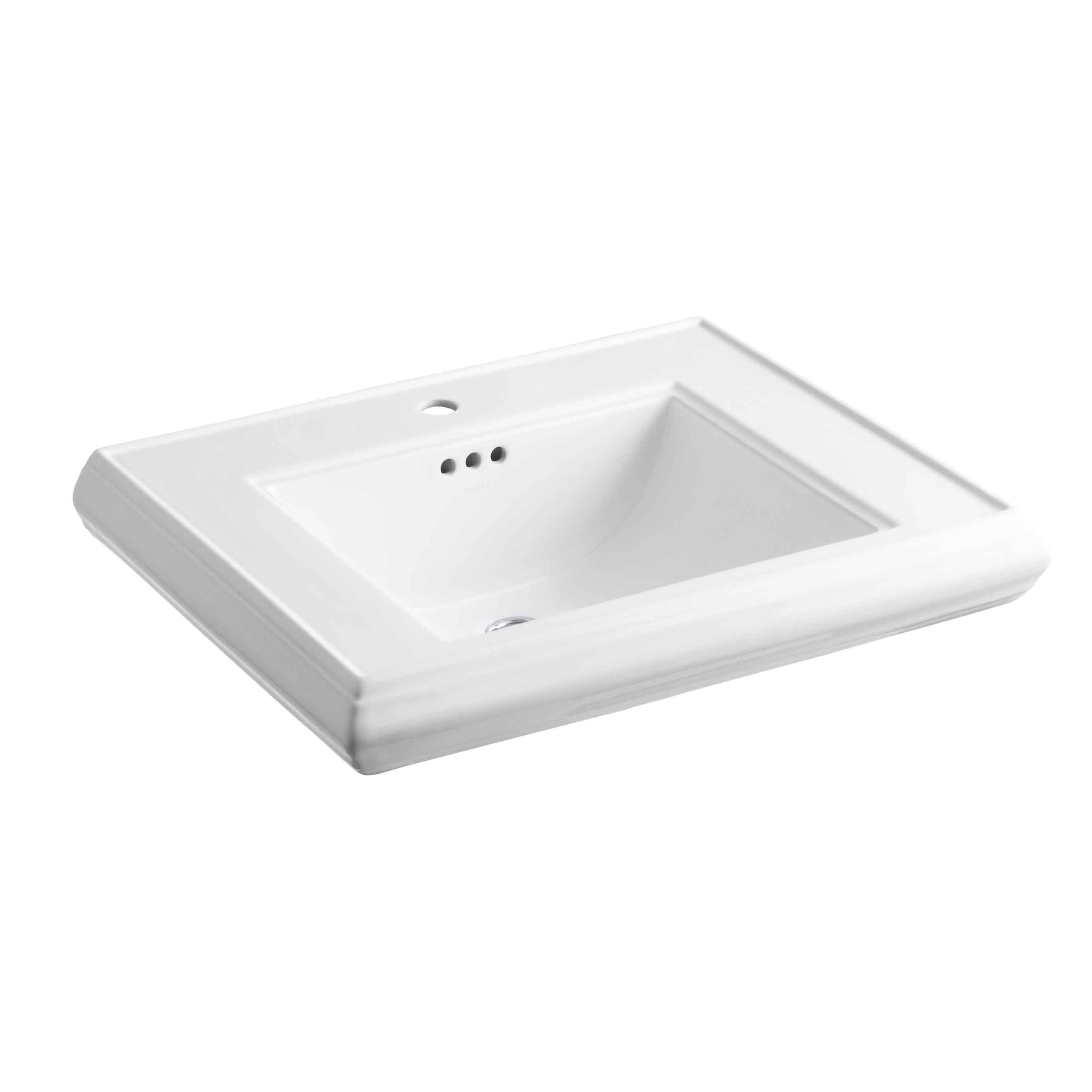 Kohler Memoirs® Rectangular Pedestal Bathroom Sink with Overflow