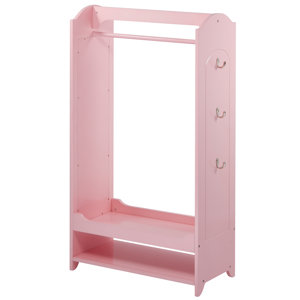 Teamson Kids Little Princess Clothing Rack with Storage, Pink & Reviews ...