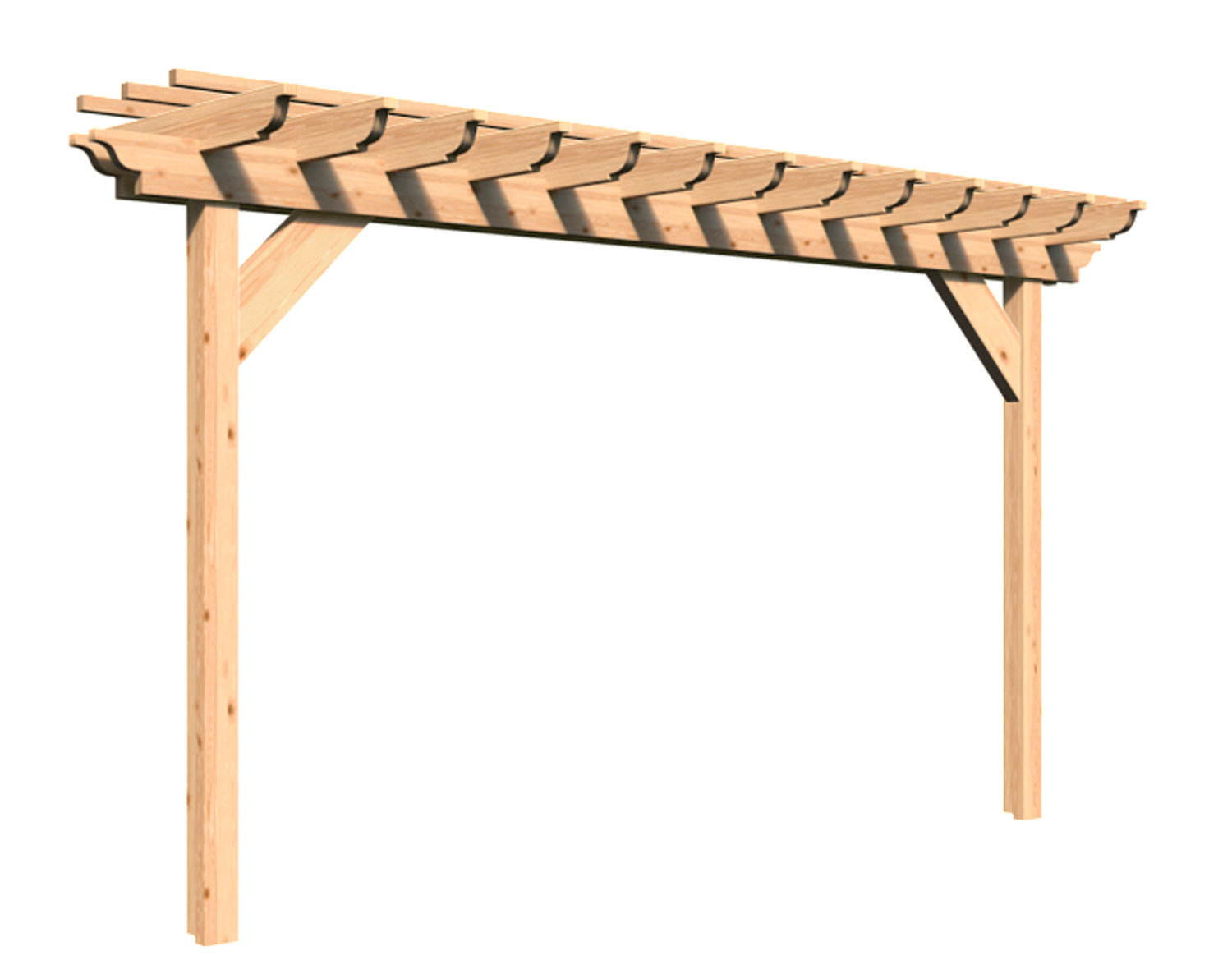 Creekvine Designs 14 Ft. W x 4 Ft. D Solid Wood Pergola | Wayfair