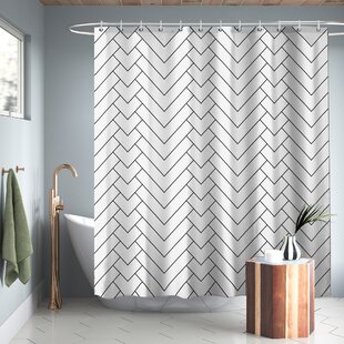 Delux Water Repellent Shower Curtain with 12 Hooks in 2 Designs & 2 Colours New 