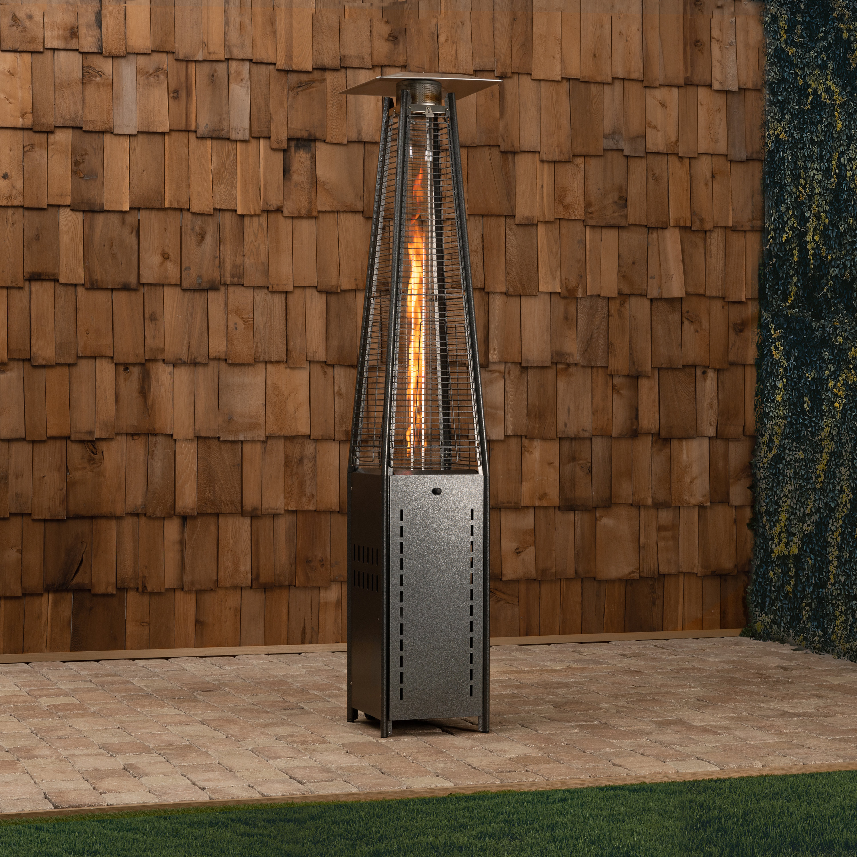 Fire Sense Pyramid Propane Standing Patio Heater Wayfair