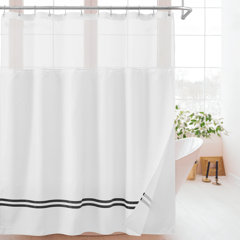 White Hotel Quality Heavyweight Shower Curtain Liner Grommets 72"Wide X 96"Long 