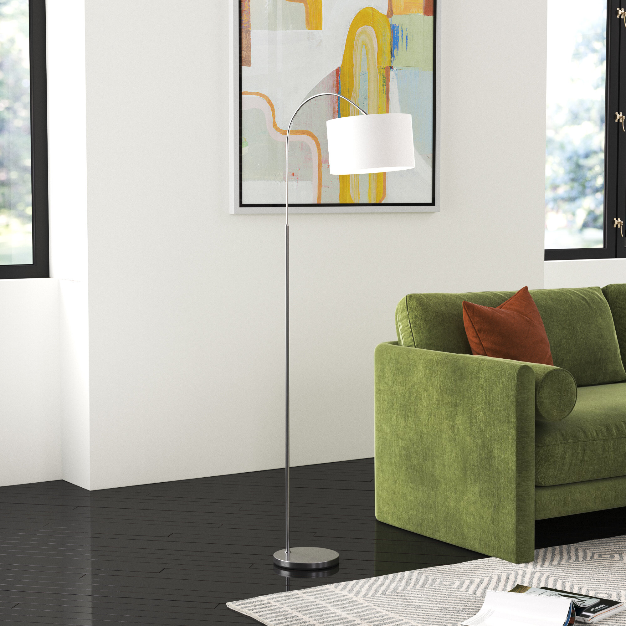 White Modern Contemporary Floor lamp ZK002L lighting for  living room bedroom 
