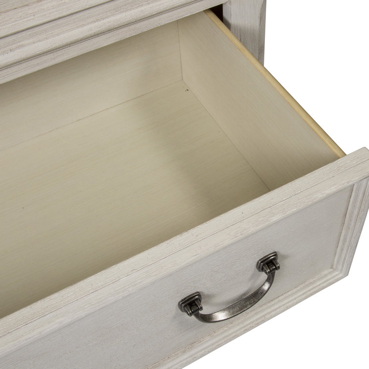 Bayside Cottage White Vintage 3 Drawer Nightstand