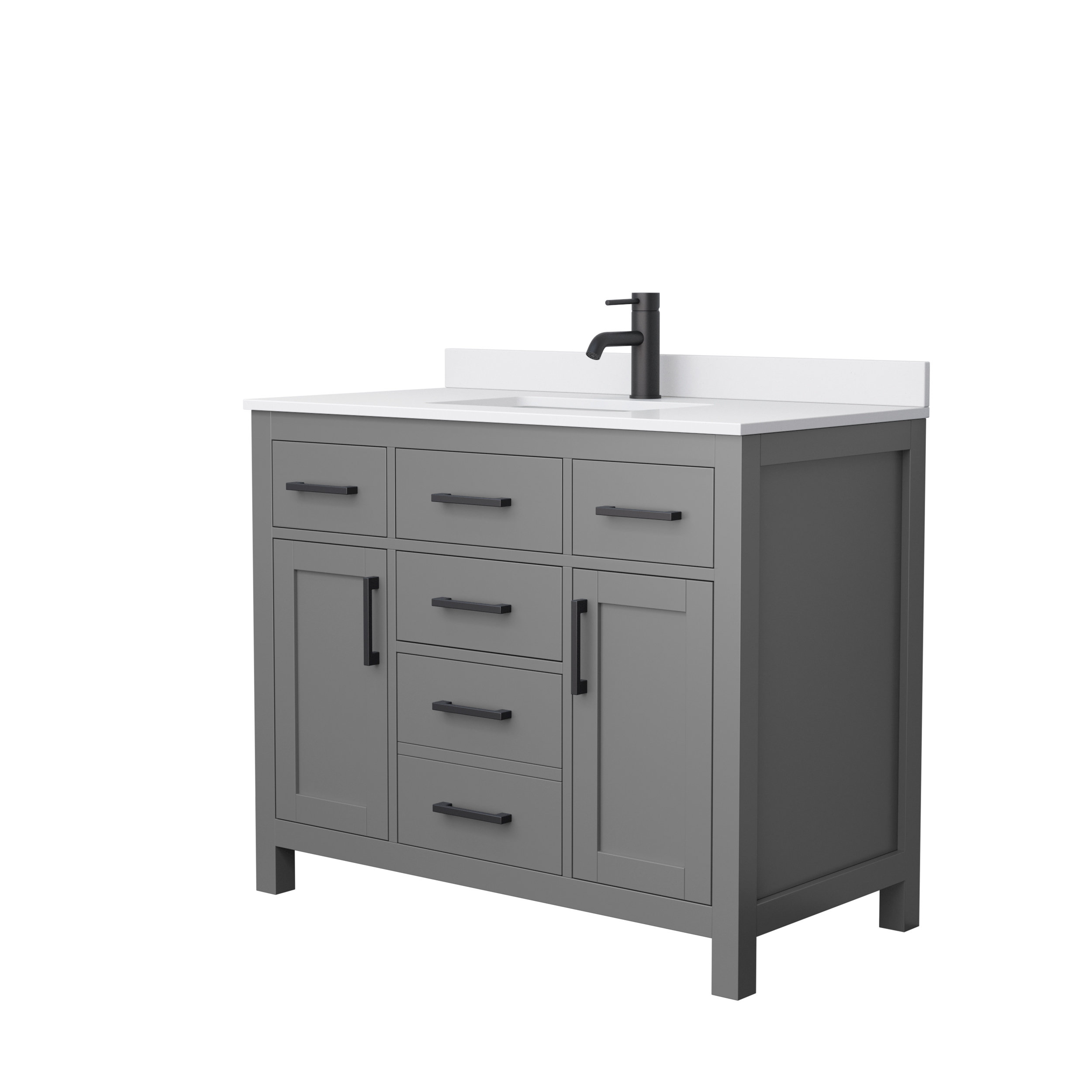 Wyndham Collection Beckett 42" Single Bathroom Vanity Set & Reviews