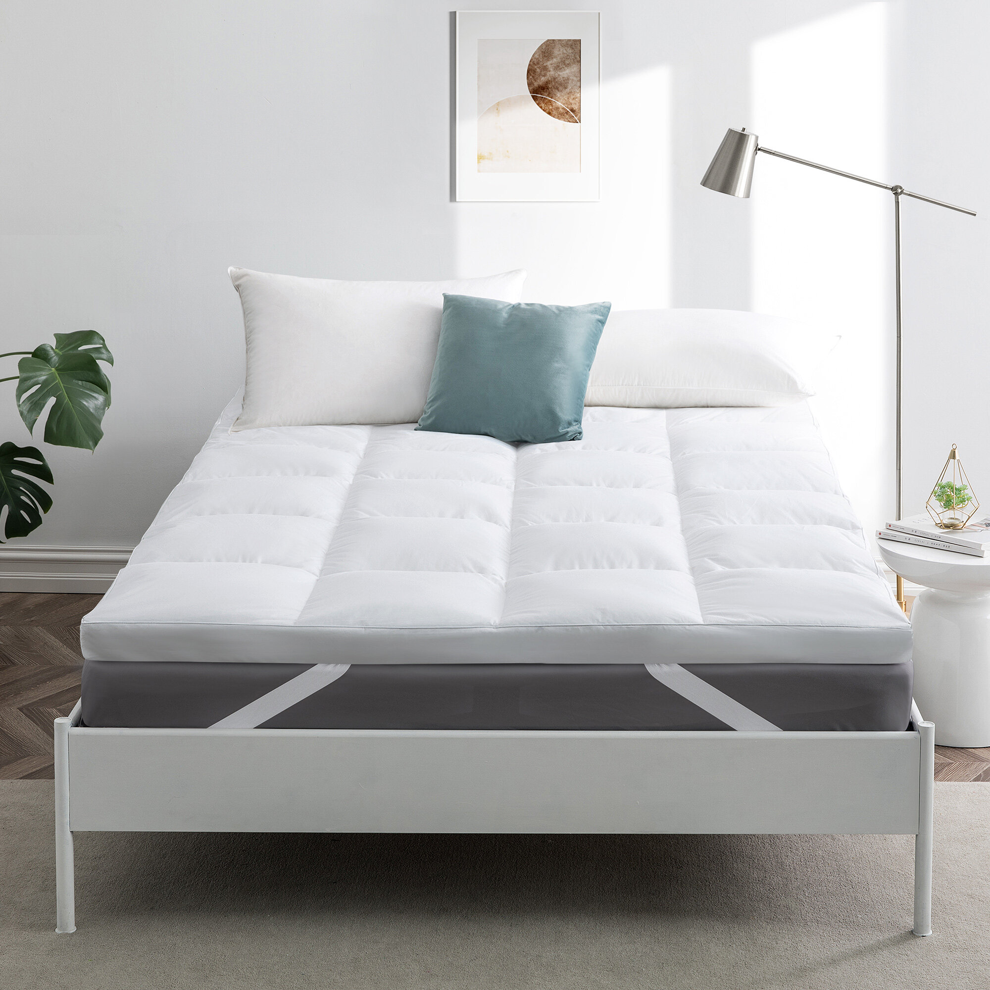 Downia Luxury Duck Feather and Down Mattress Topper QUEEN Bed Size RRP $269 