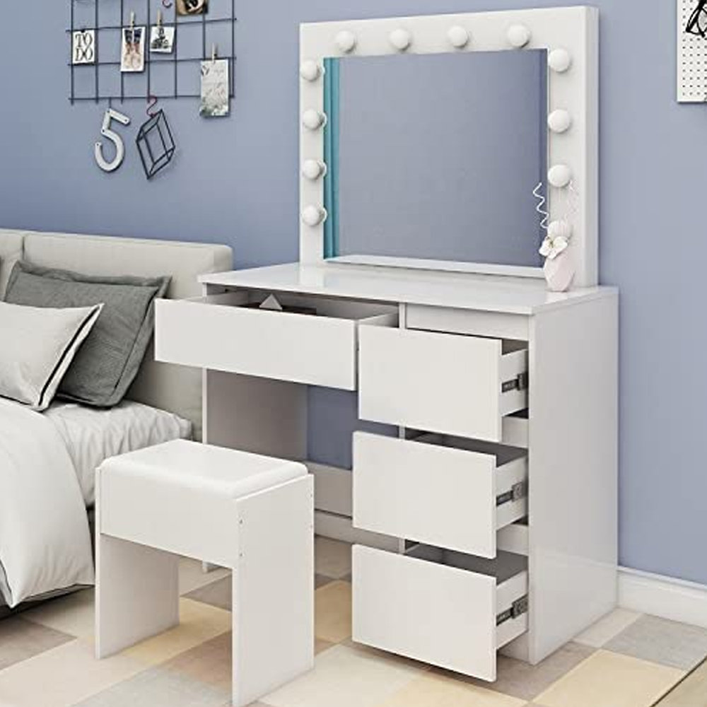 17 Stories Jaunell Dressing Table with Mirror Wayfair.co.uk