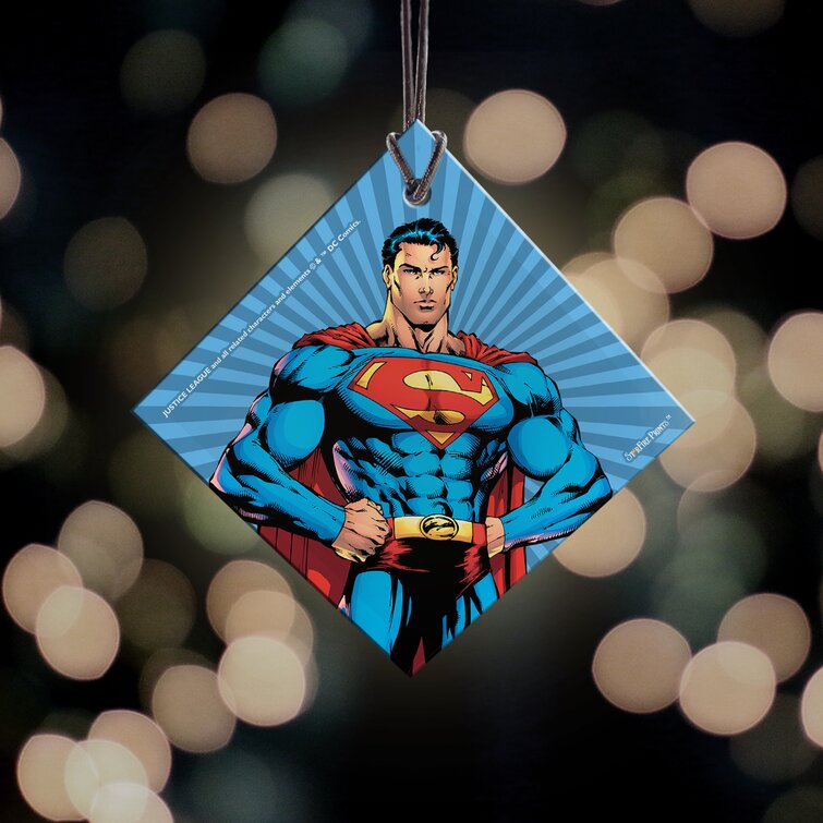 Trend Setters Justice League: Superman (Animated) Hanging Glass Diamond  Shaped Ornament | Wayfair
