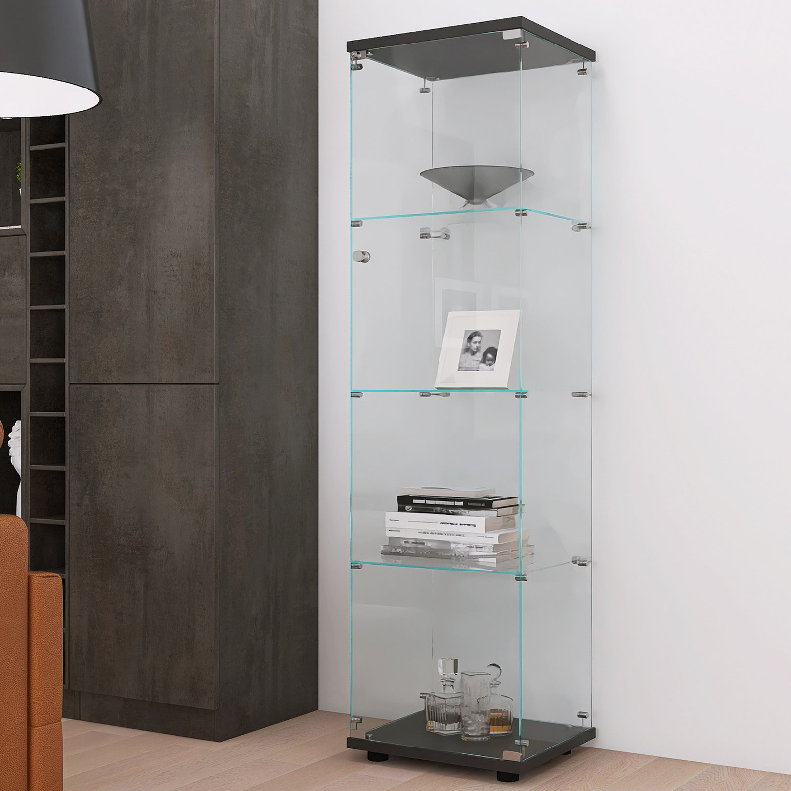 Ebern Designs Glass Display Wine