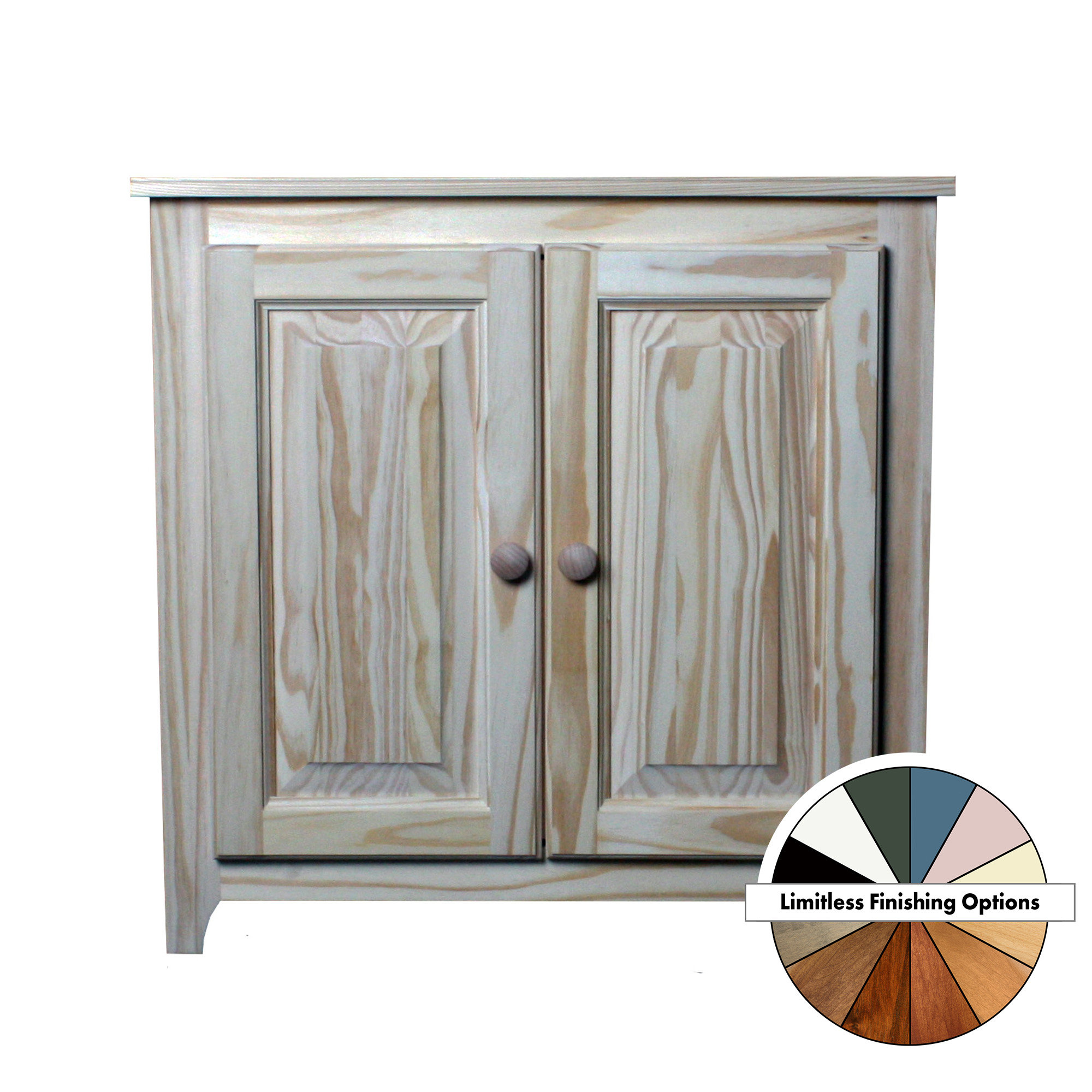 Red Barrel Studio® Haelynn 30'' H Solid Wood 2Door Corner in Unfinished & Reviews