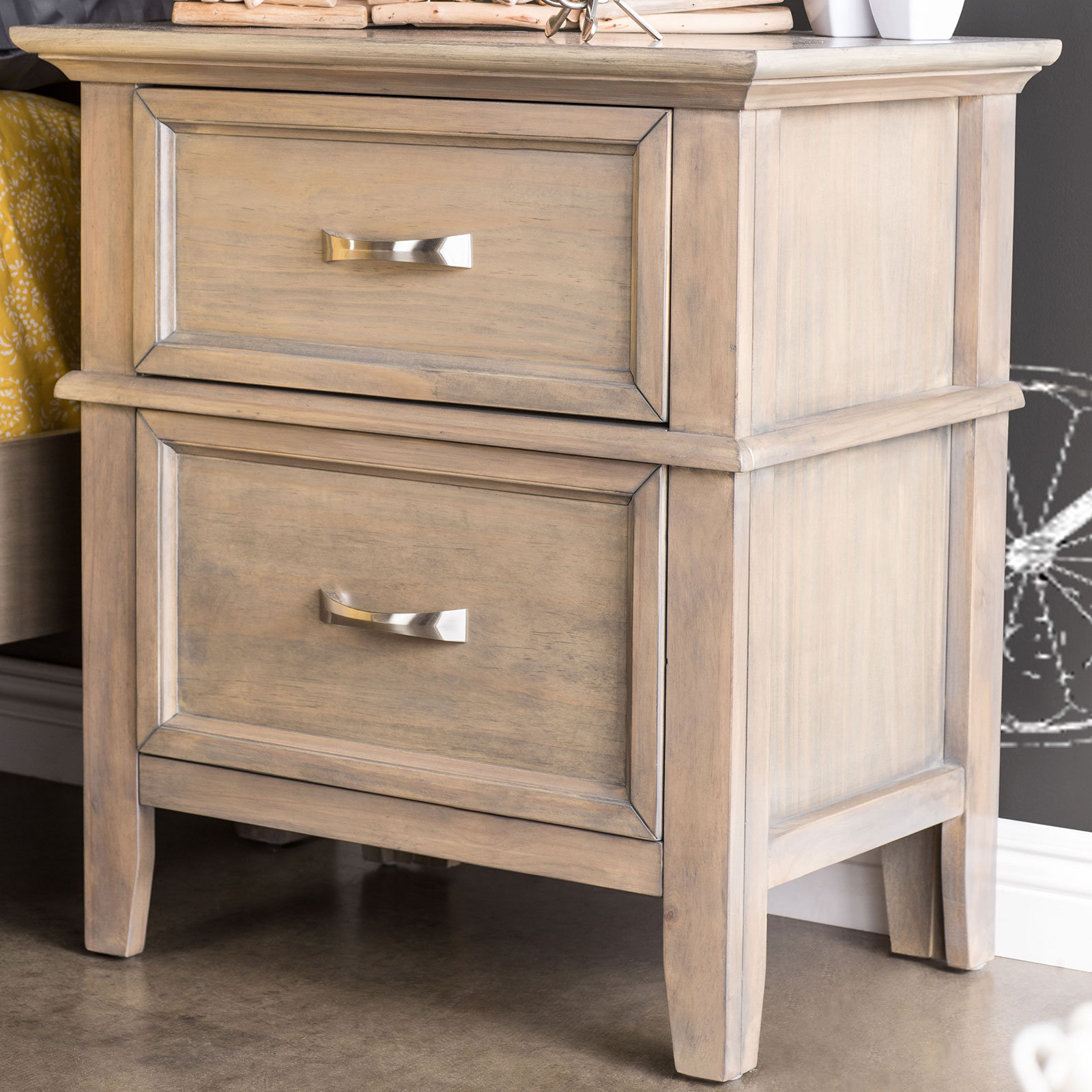 Winston Porter Curwensville Solid + Manufactured Wood Nightstand Wayfair