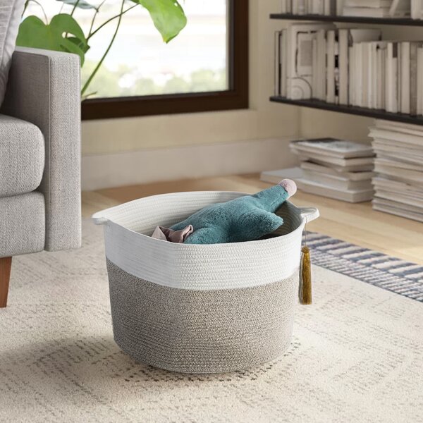 Details about   Cotton Rope Home Decor Large Capacity For Flower Pot Woven Basket With Handles 