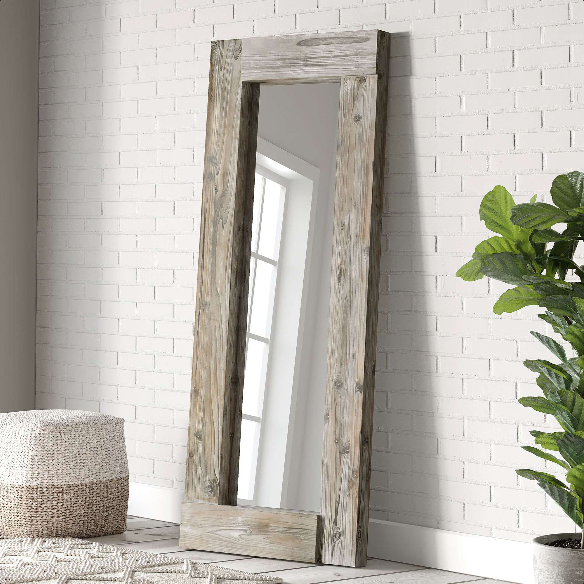 Gracie Oaks Millom Decorative Wood Frame Wall Mirror & Reviews | Wayfair