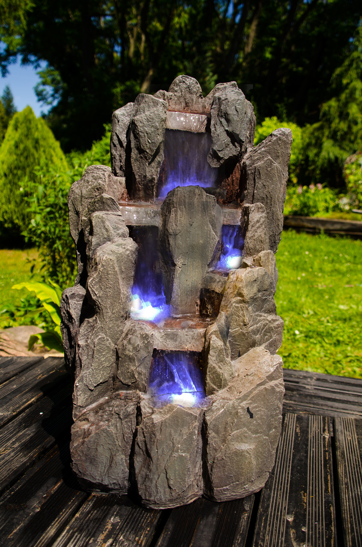 Garten Living Bodenbrunnen Sächsische Schweiz Whiting aus Harz und