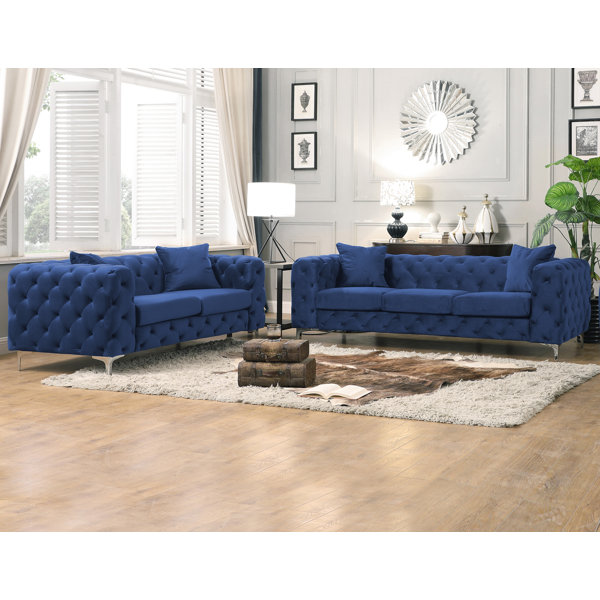 teksten veelbelovend twist Navy Blue Sofa Set | Wayfair