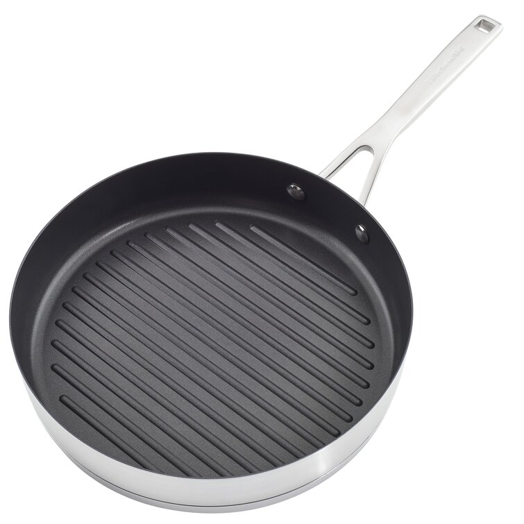 Maifan Stone Healty Grill Pans,11 inch,Black DESLON Round Griddle Pan Aluminum Nonstick Cookware 