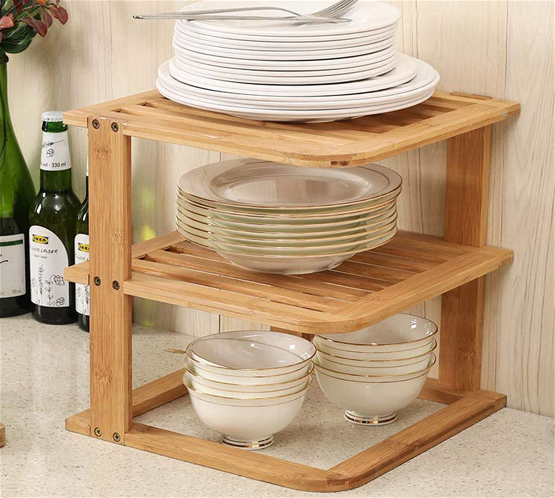 Millwood Pines Corner Countertop Shelving Rack Wayfair