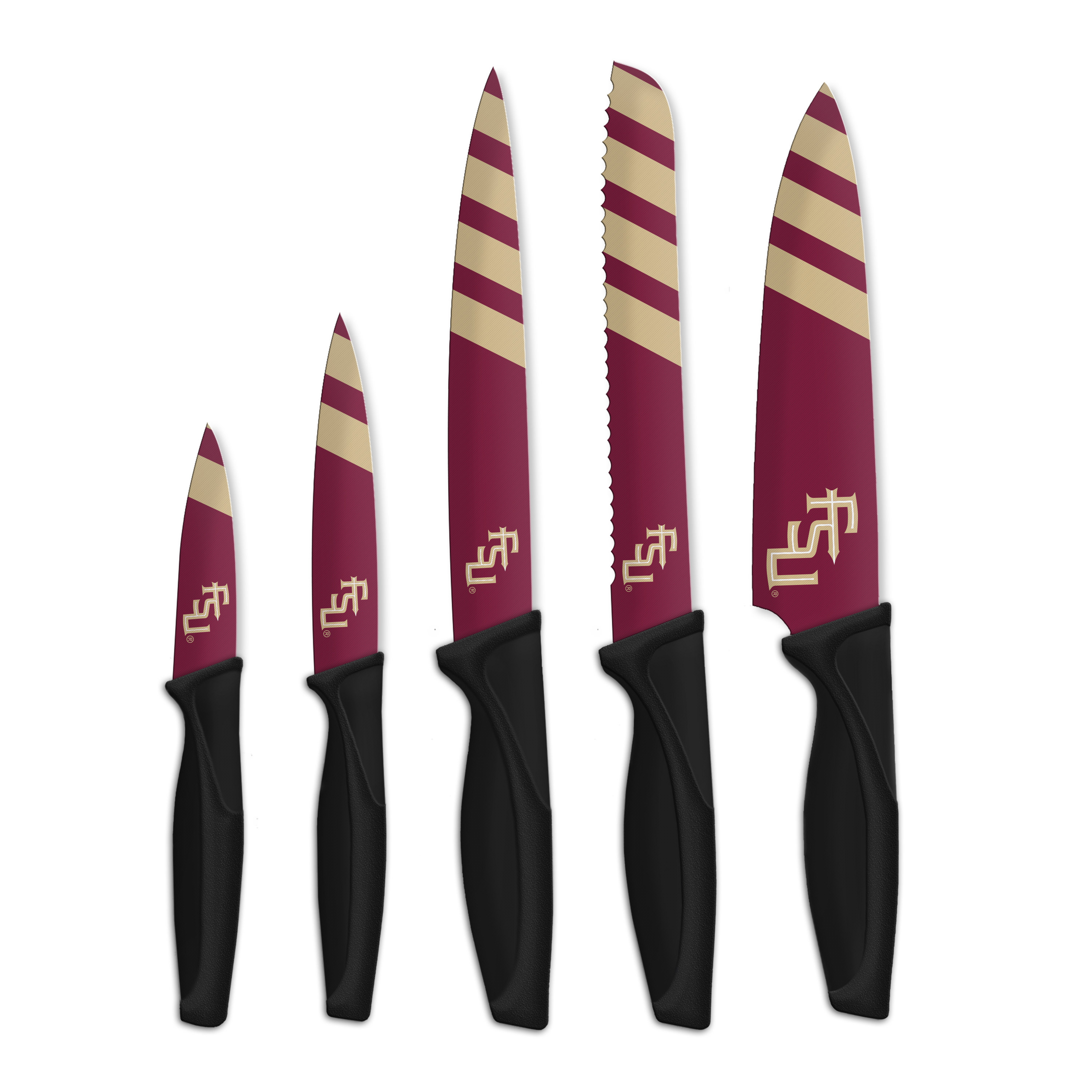 The Sports Vault Corp. 5 Piece Stainless Steel Assorted Knife Set Wayfair