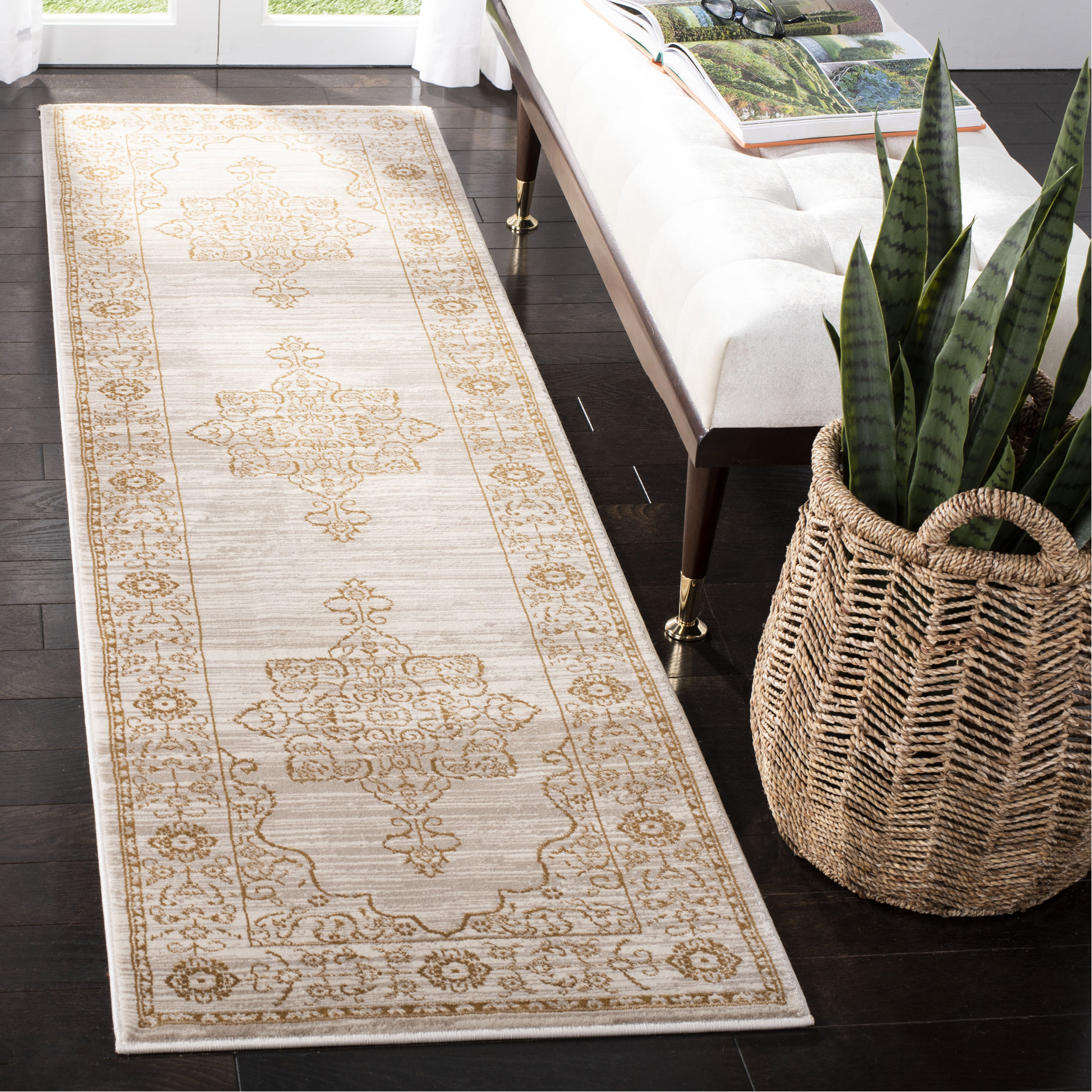 Charlton Home® Neelam Oriental Cream/Gold Area Rug & Reviews Wayfair