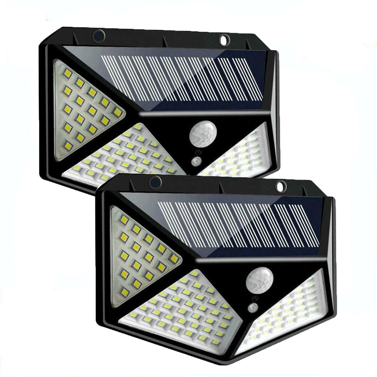 Lot 100 LED Solar Light Outdoor Motion Sensor Wall Yard Garden Lamp Dusk-to-Dawn 