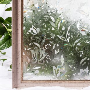 VViViD 36" x 24" Flower Coil Frosted Window Privacy Film Decal 