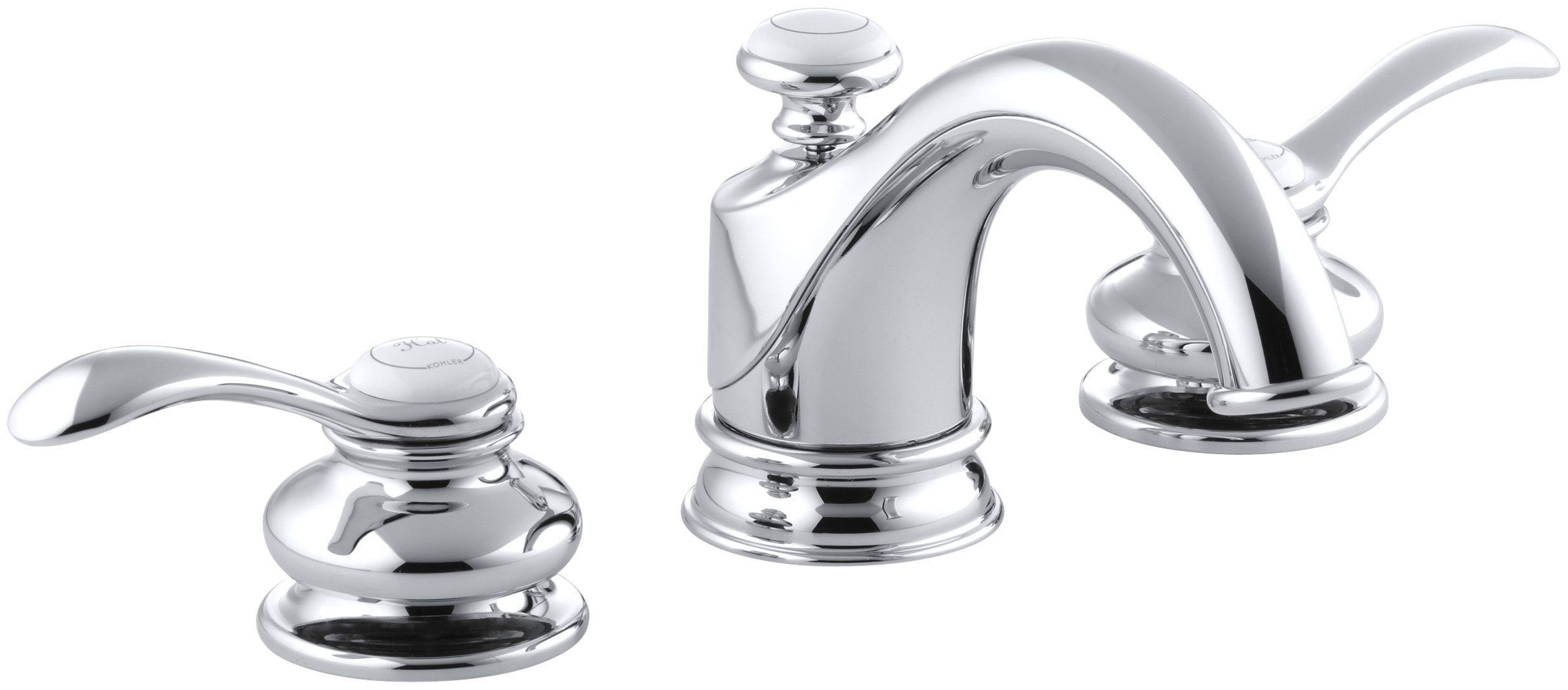 K1226542BZ,CP Kohler Fairfax Widespread Bathroom Faucet with Drain