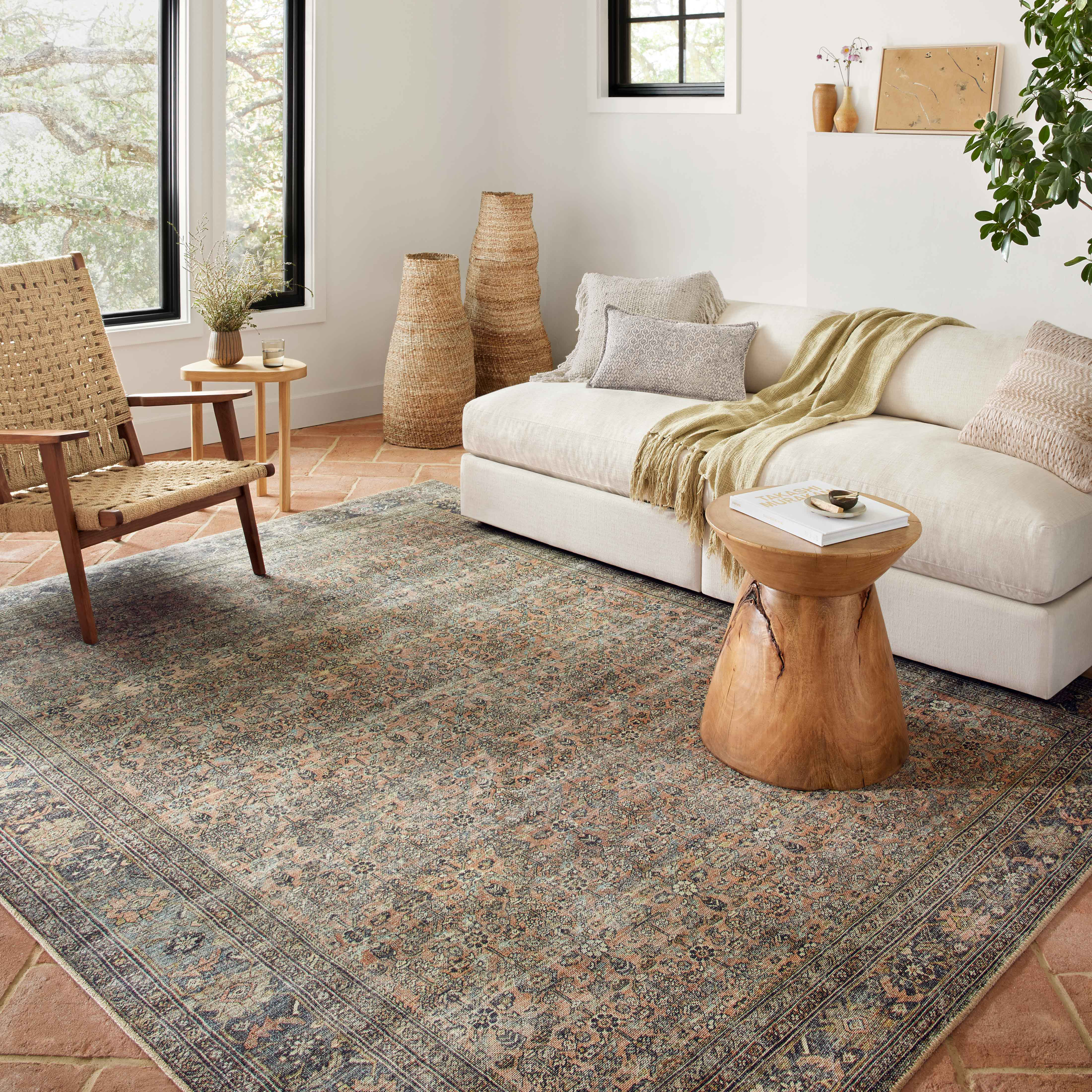 Limited Time Promotional Traditional Turkish Kilim Terracotta  Beige Area Rug 