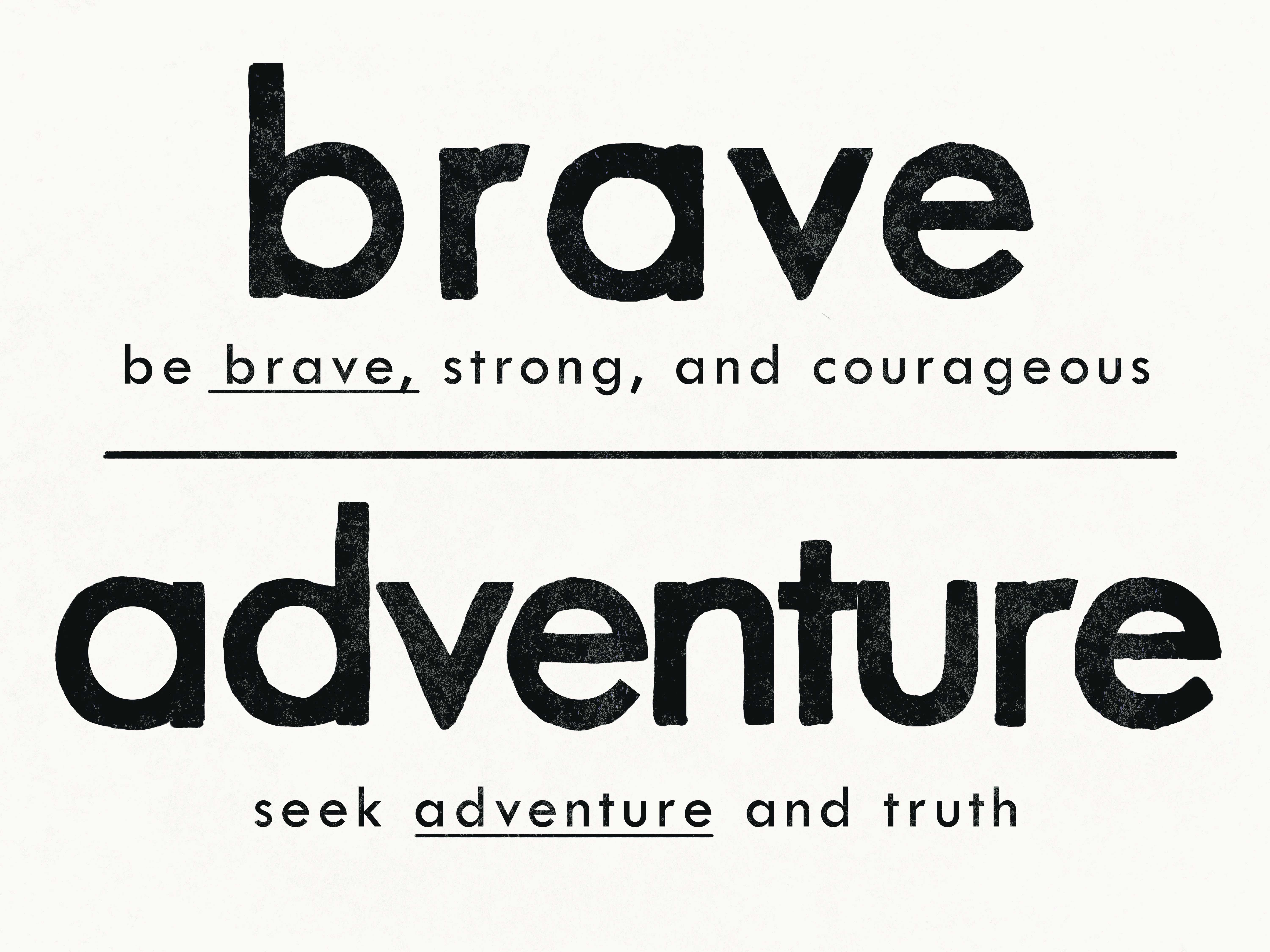 Trinx Flashcards Brave And Adventure Wrapped Canvas Textual Art Wayfair