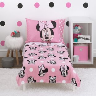 New Disney Minnie Flannel Sheet Set Pink Twin 