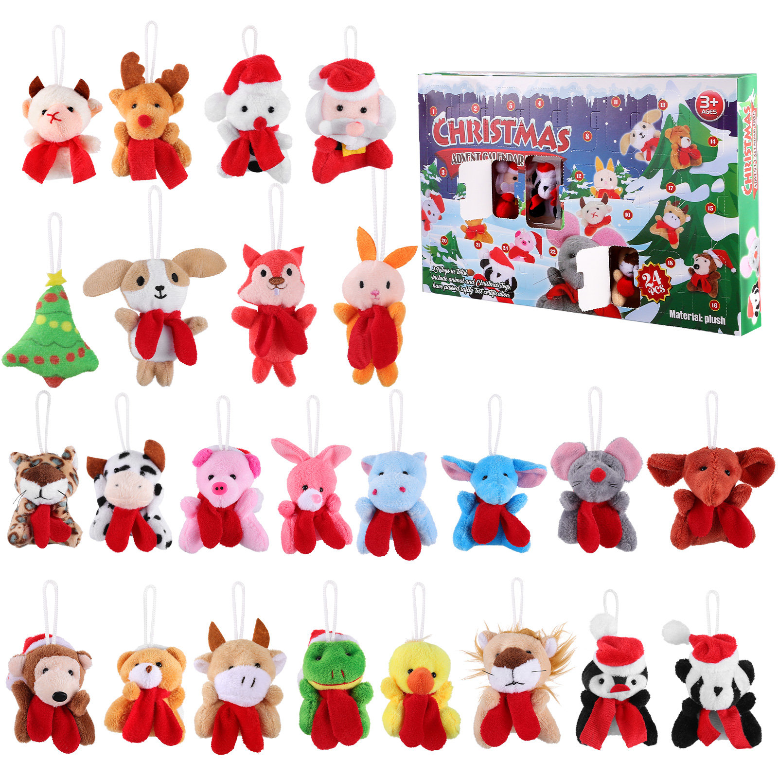 The Holiday Aisle® Toyvian 24Pcs Christmas Advent Calendar Countdown Toys  Christmas Mini Hanging Ornaments For Kids Gift | Wayfair