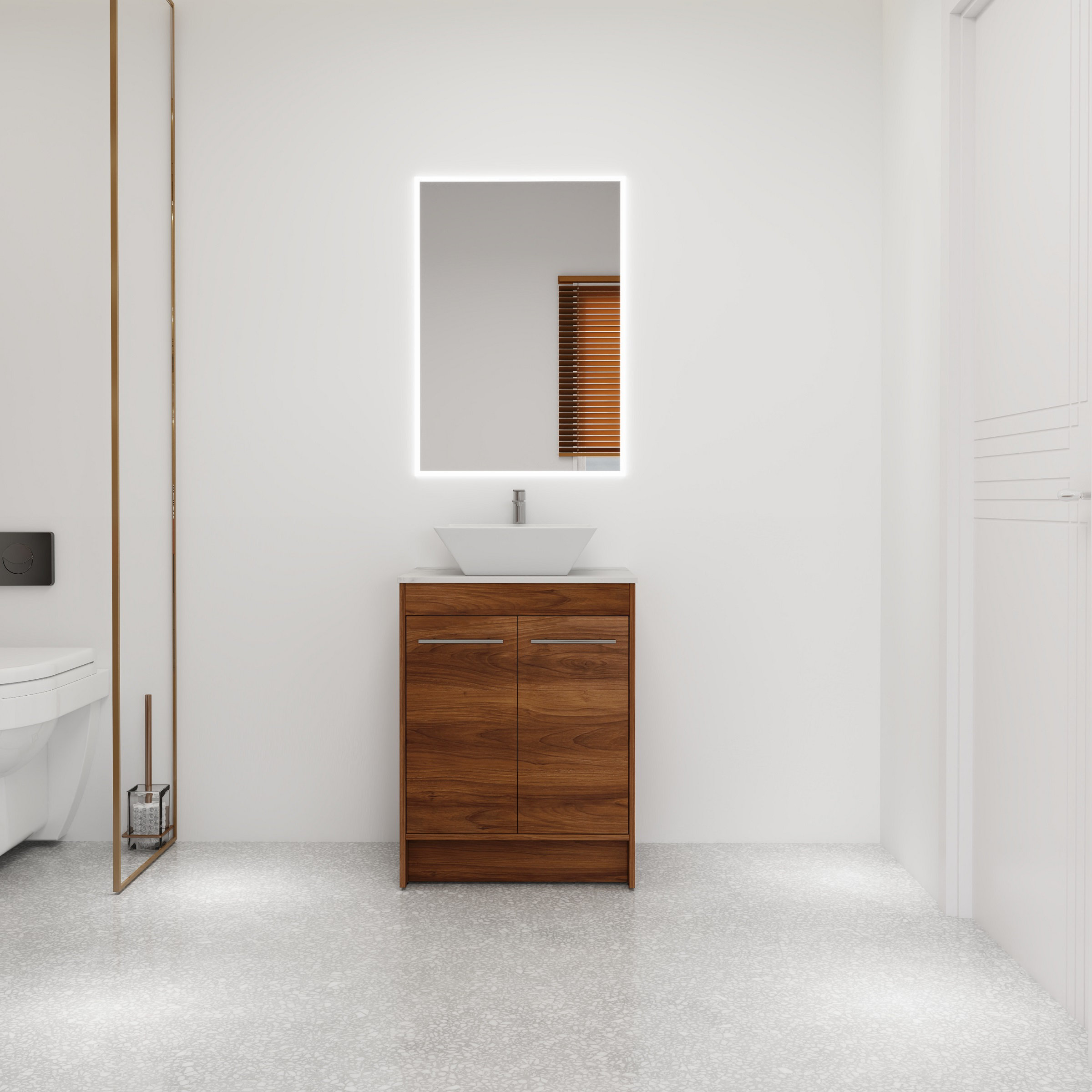 Millwood Pines 24 Inch Bathroom Vanity With Sink, Modern Freestanding