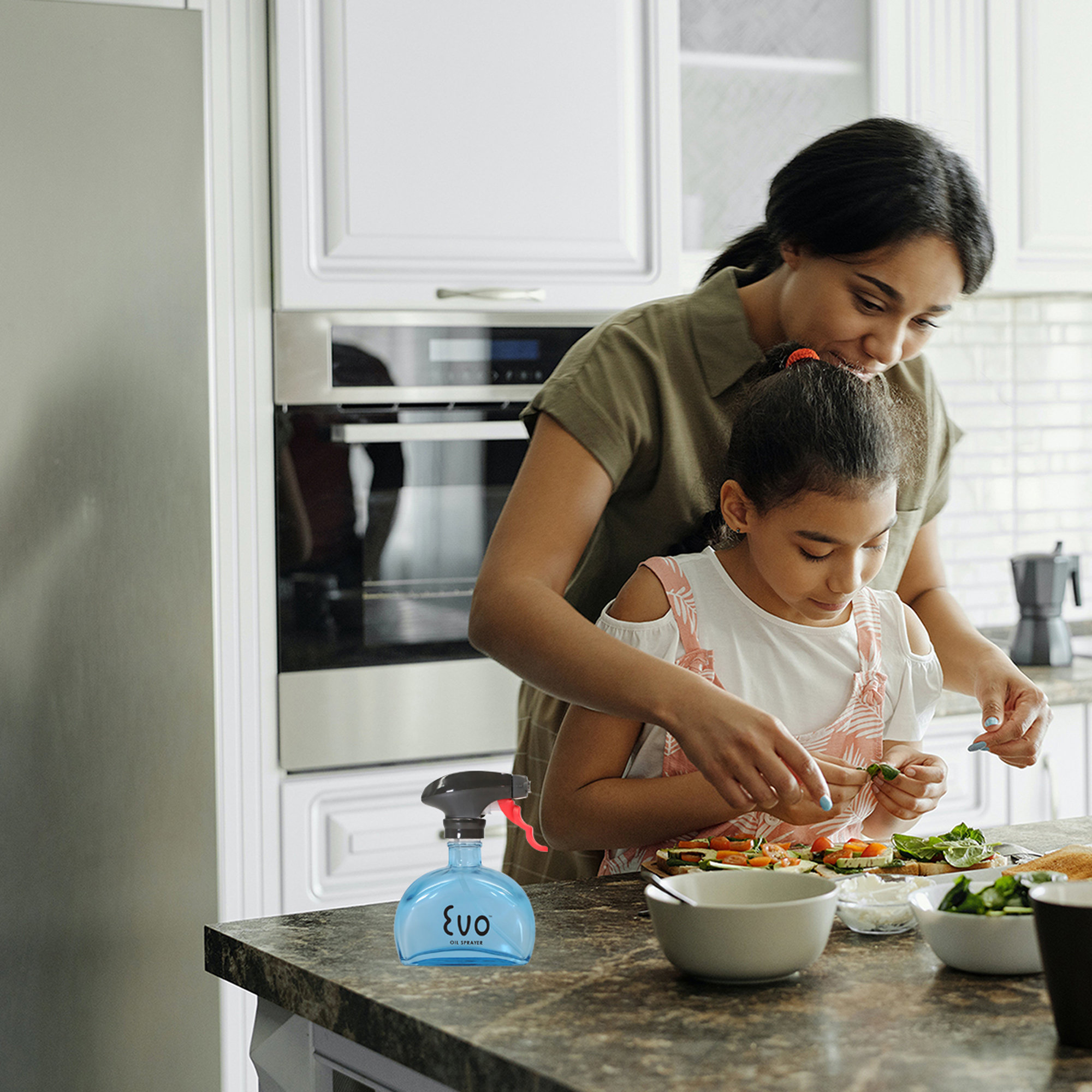 Evo Oil Sprayer Evo Glass Trigger Sprayer Bottle, NonAerosol For Olive