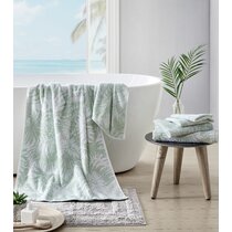 4pc TOMMY BAHAMA Tropical 2 Bath Hand Towel Set Pineapple Palm Tree Fuzzy Cotton 