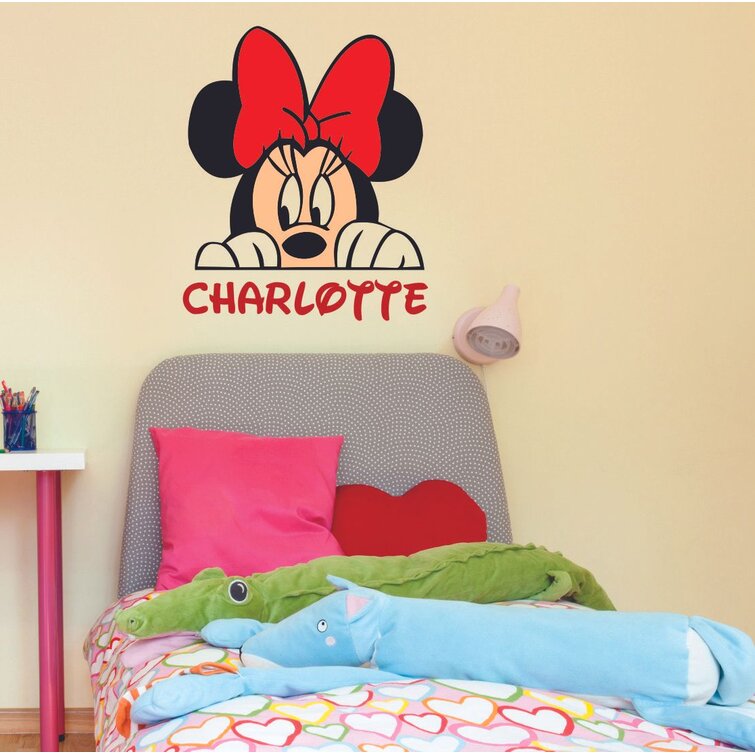 Design With Vinyl Minnie Mouse Cute Face Disney Cartoon Customized Wall  Decal - Personalized Name - Baby Girls Boys Kids Room Decor Wall Stickers  Size (30X30 Inch) - Wayfair Canada