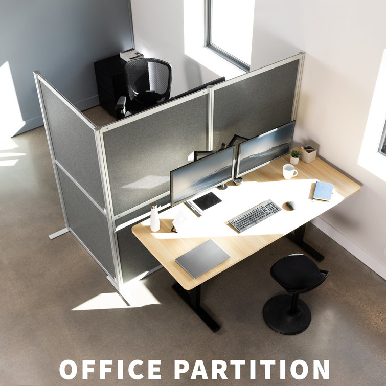 VIvo Aluminum 3 Panel Office Cubicle Divider | Wayfair