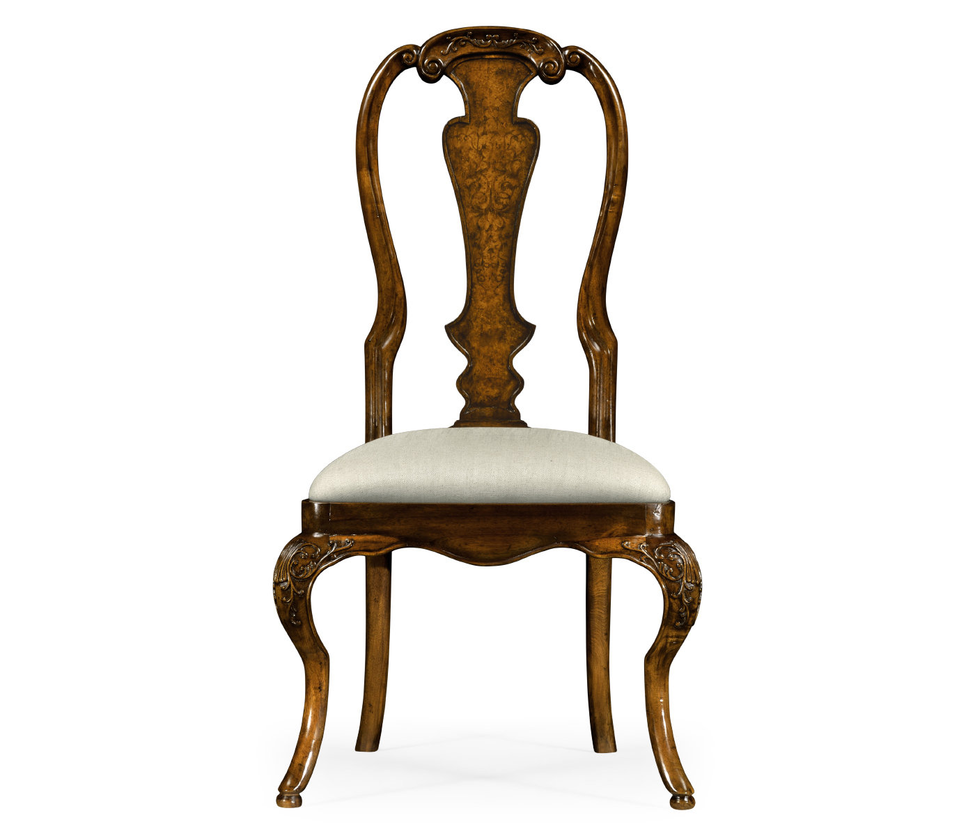 Jonathan Charles Fine Furniture Windsor Mazo Queen Anne Back Side Chair