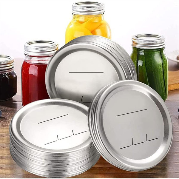 Canning Lids 48 Pieces Regular Mouth Mason Jar Lids Aluminum Lids with Silicone Seals Rings Leak Proof And Secure Canning Jar Lids 2.75 in/70 MM 