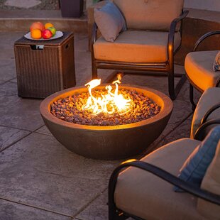 12'' H x 36'' W Stone Propane Outdoor Fire Pit