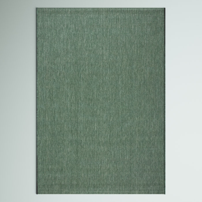 Mercury Row® Oppenheimer Dark Green Indoor/Outdoor Rug & Reviews | Wayfair