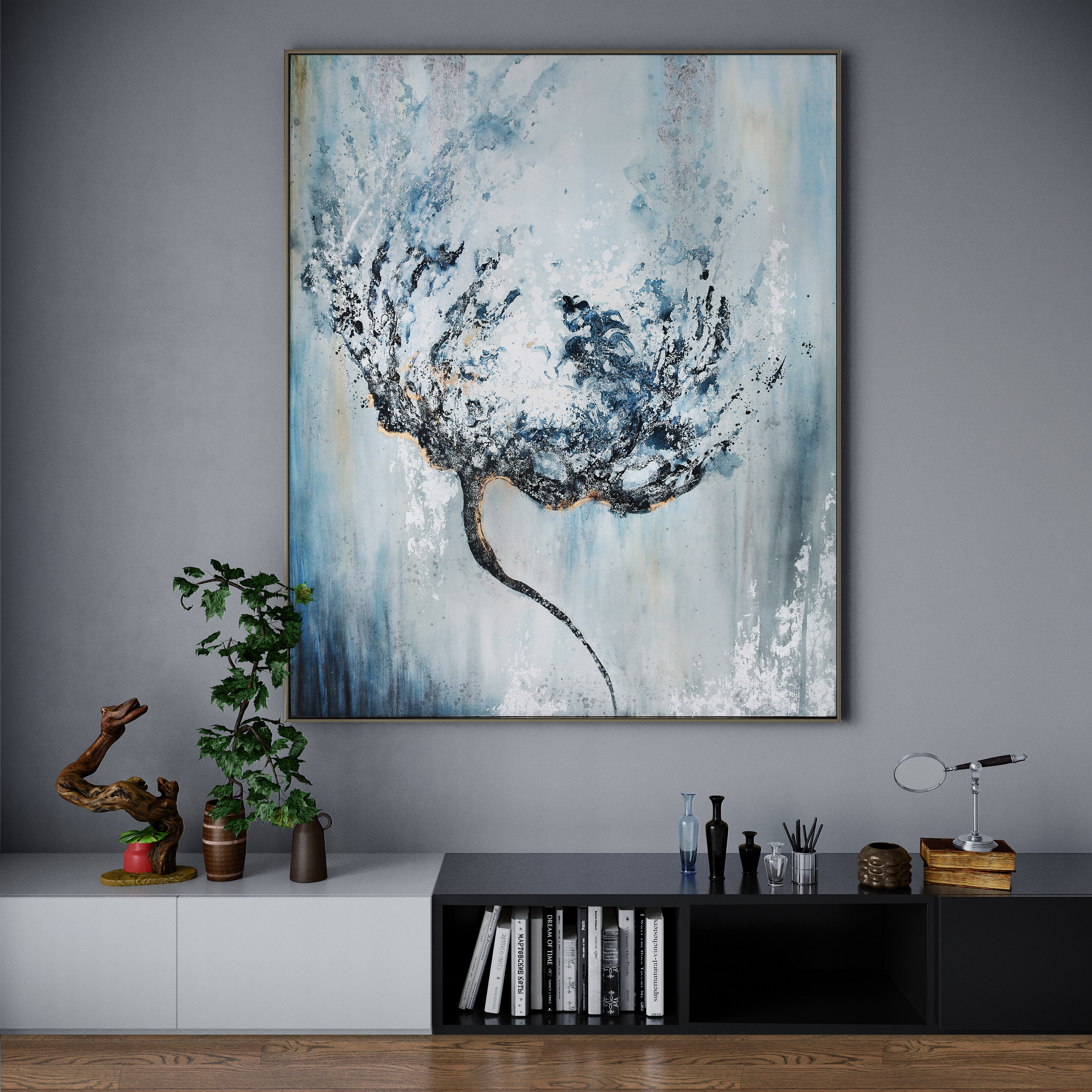Brayden Studio® Efflorescence - Floater Frame Painting on Canvas | Wayfair