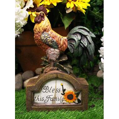 Chicken Rooster Figurine 4" Resin with Sunflowers You Choose One 