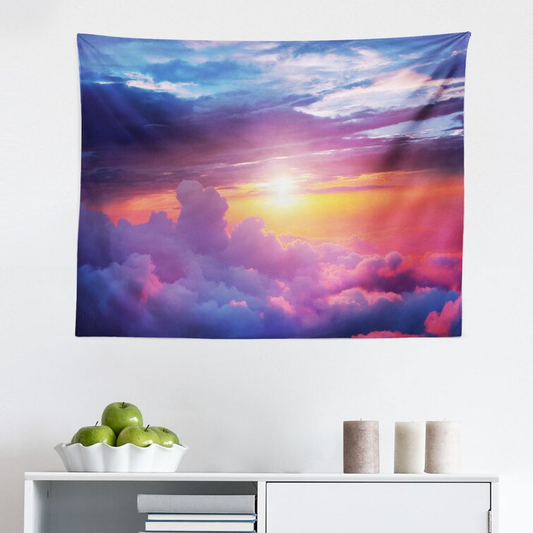 Colorful Cloud Sky Print Tapestry Room Wall Hanging Art Landscape Tapestry Decor 