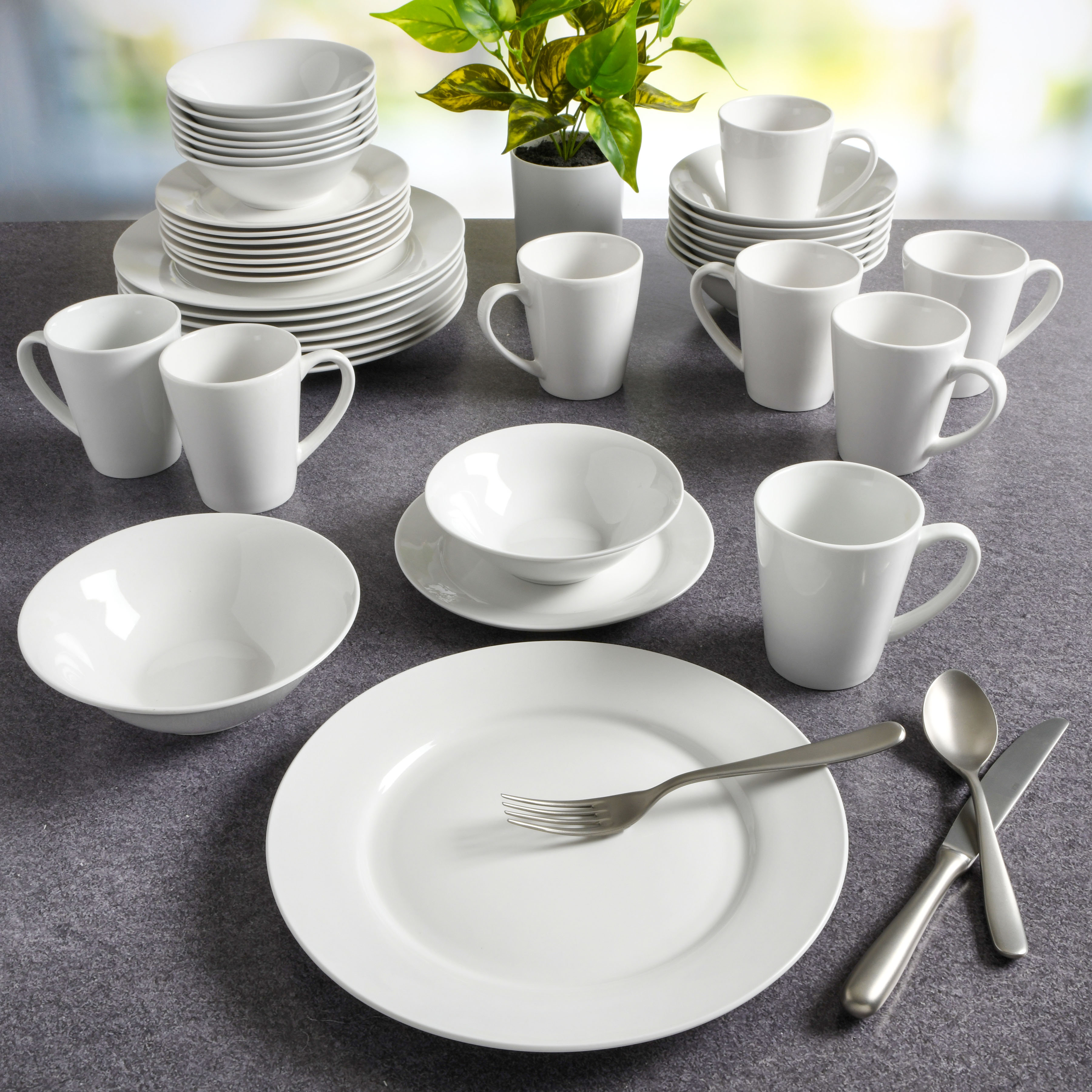 Gibson Home Porcelain China Dinnerware Set of 40 & Reviews Wayfair