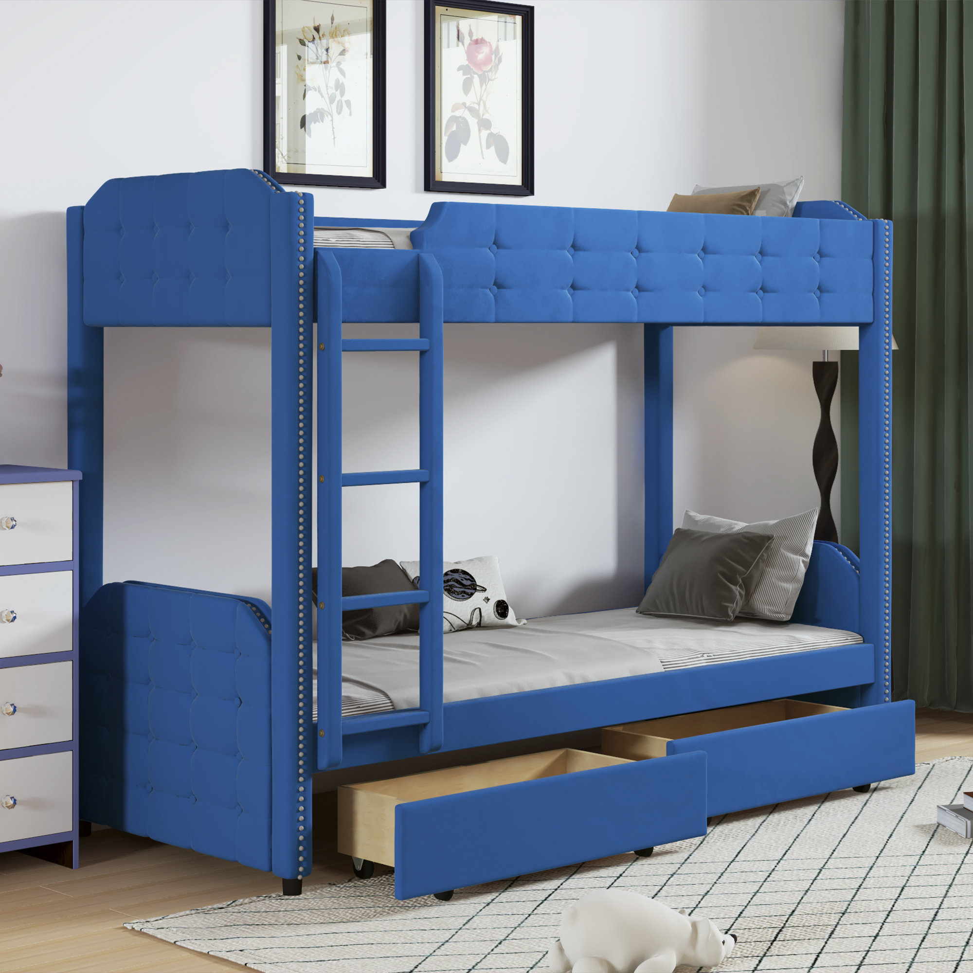 Harriet Bee Forrestt Kids Twin Over Twin Bunk Bed Wayfair