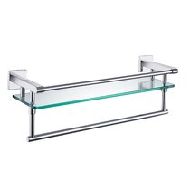 Häfele Glass Floor Carrier Shelf Rack Wall Console Tablarträger Cara Chrome Polished 