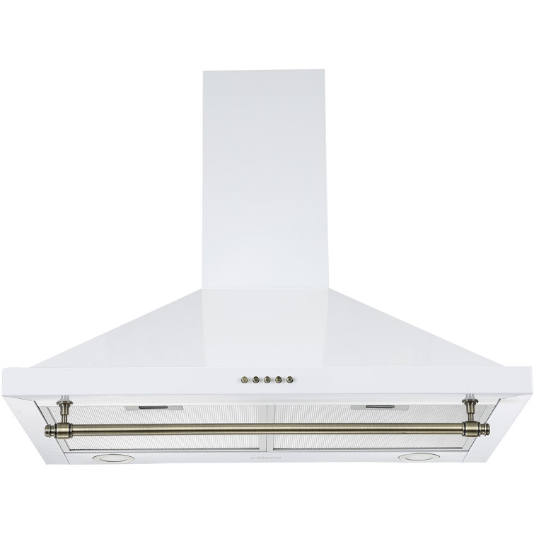 30 white wall mount range hood