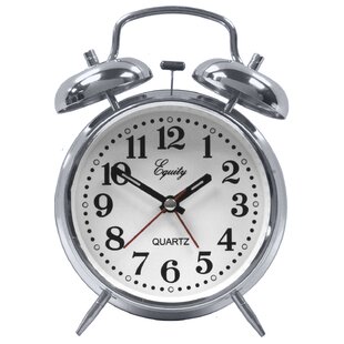 Pilife 3" Cute Twin Bell Alarm Clock for BedroomRetro Vintage Analog Alarm Cl... 