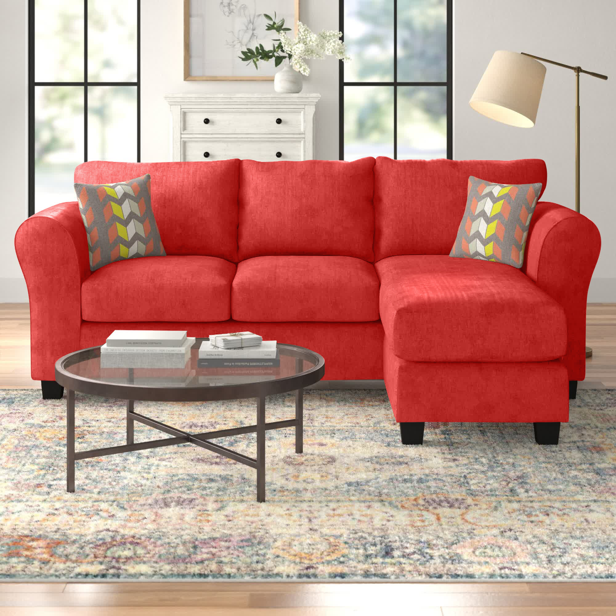 Fredericktown 96″ Wide Reversible Sofa & Chaise with Ottoman