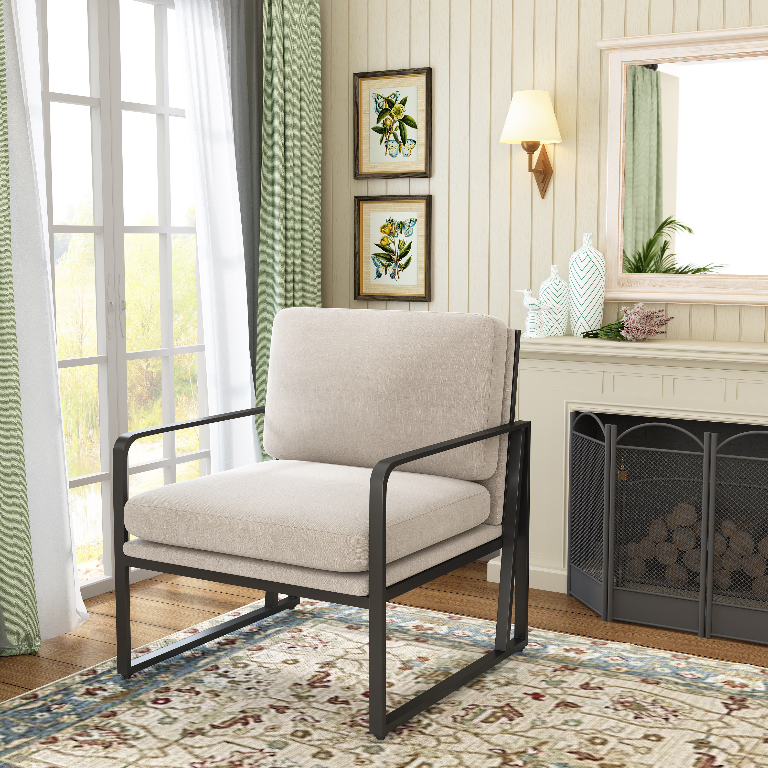 Everly Quinn Chartrand Upholstered Armchair & Reviews - Wayfair Canada