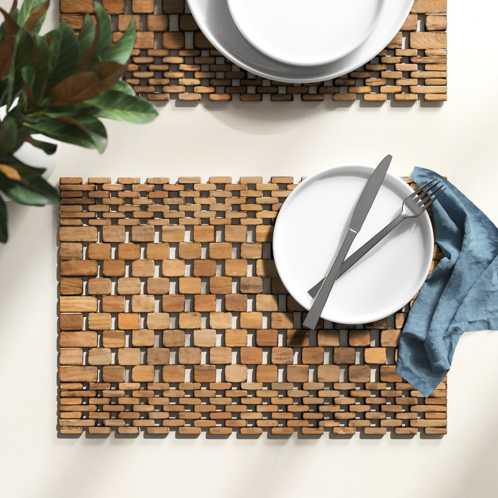 Gather Together Placemat Set/2 Autumn Fall Colors Chindi Weave Park Design 